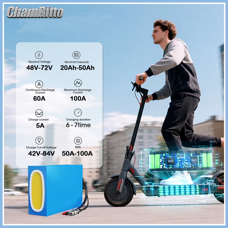 Batteria per e-bike 48V 52V 60 - 60V 50Ah Electric Scooter Battery recensione e prezzo